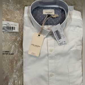 Civil Society Men Woven Long Sleeve White Button-Up Shirt